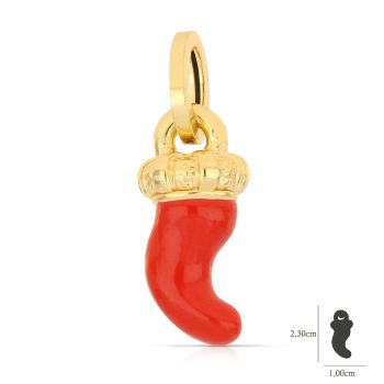 Pendente corno con smalto