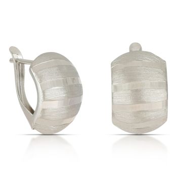 Orecchini stampati in oro bianco