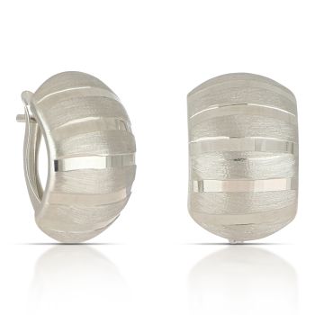 Orecchini stampati in oro bianco