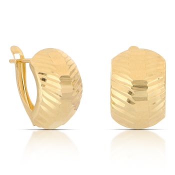 Orecchini stampati in oro giallo