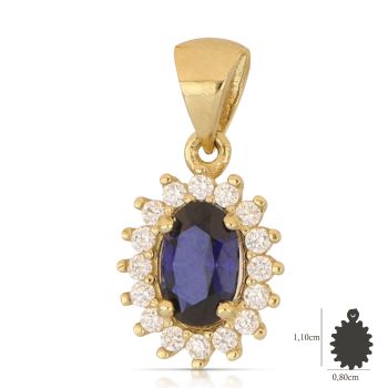 Pendente solitario blue