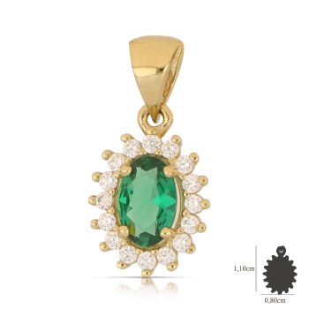 Pendente solitario verde