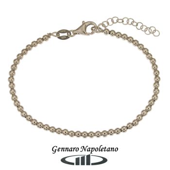 Silver ball bead bracelet