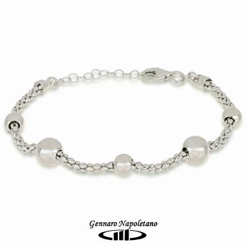Bracciale pop corn argento
