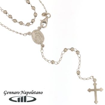 Rosary Silver necklace, 55cm