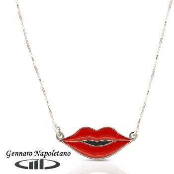 Girocollo bocca in argento