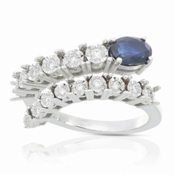 Natural sapphire ring