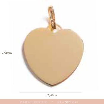 Pendente foto oro cuore L