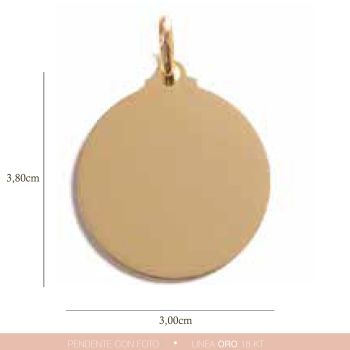 Pendente foto oro Tondo L