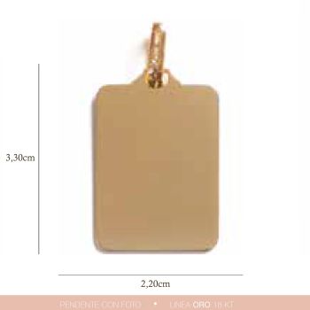 Pendente foto oro rettangolare