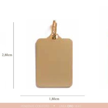 Pendente foto oro rettangolare