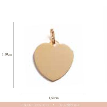 18kt gold photo frame heart shaped S