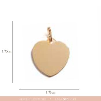 Pendente foto oro cuore S
