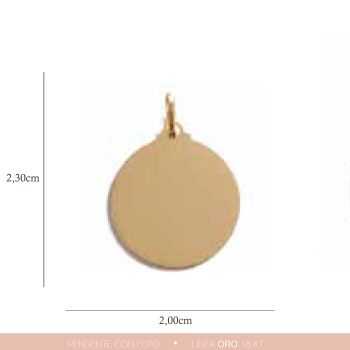Pendente foto oro Tondo S