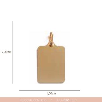Pendente foto oro rettangolare