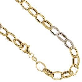 JewelryAffairs Catena In Oro Bianco 10K, Maglia Rolò, Spessore 2,3 Mm, Confezione Regalo - 4